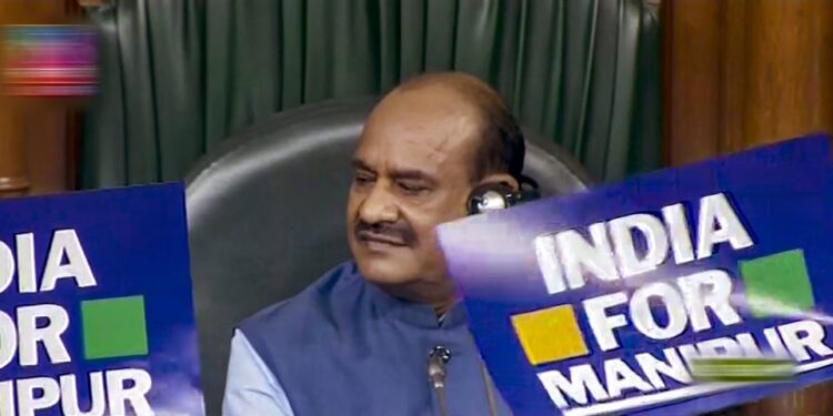 Protest on Manipur issue disrupts Lok Sabha proceedings