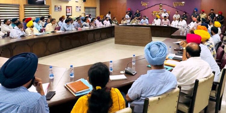 CABINET MINISTER KULDEEP SINGH DHALIWAL HOLDS REVIEW MEETING ON FLOOD PREVENTION ARRANGEMENTS IN DISTRICT GURDASPUR