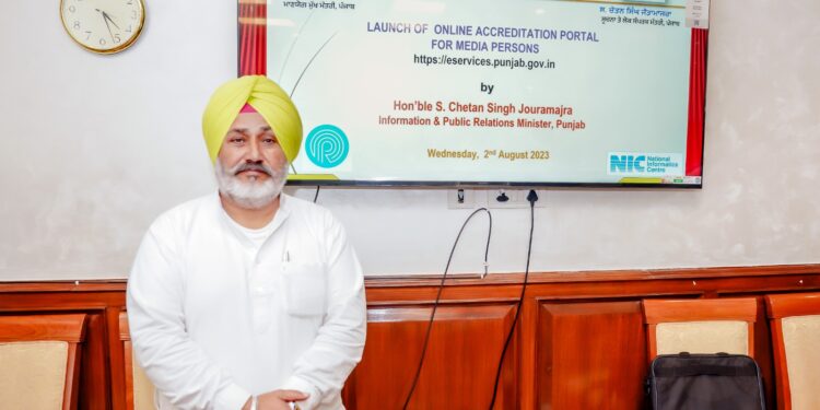 IPRM Chetan Singh Jauramajra launches Online Accreditation Portal for journalists