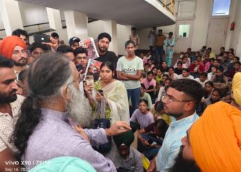 Students at Patiala’s Punjabi University protest after girl student’s mysterious death