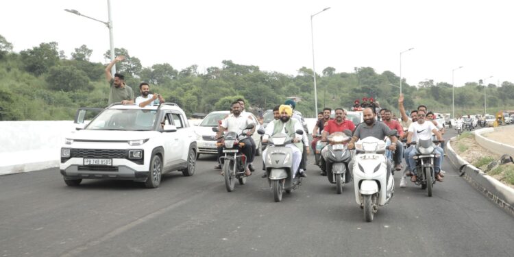 Efforts of Harjot Singh Bains bear fruit, Nangal flyover inaugurated