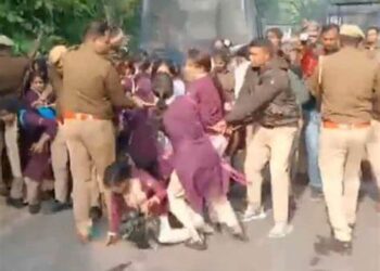 Emergency Response Support Service Employees Stage Protest Demanding Salary Increment