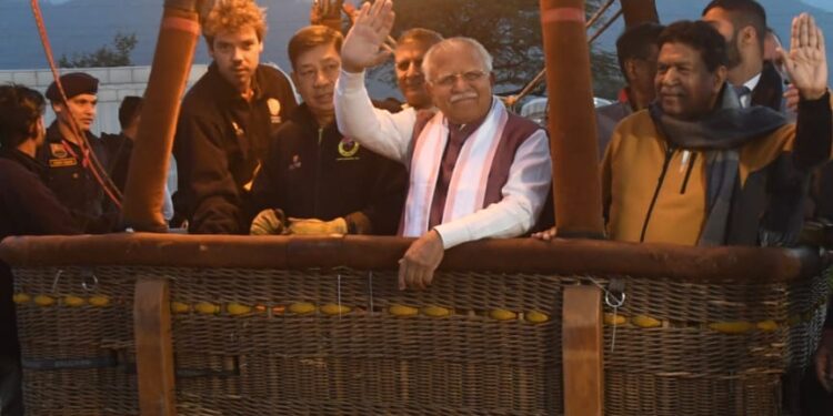 Hot air balloon safari project inaugurated in Haryana’s Pinjore