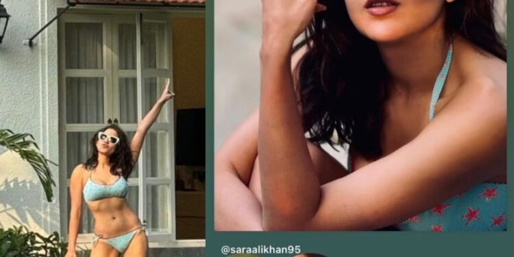 Sara Ali Khan shares gorgeous close-up and pool-time photos, says ‘bhartiya naari sab rang me pyaari’