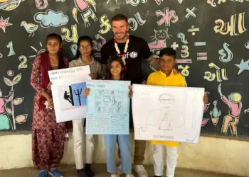 Football Star David Beckham Watches IND Vs NZ Semi-Final, Promotes Equality & Empowerment For Girls At Wankhede