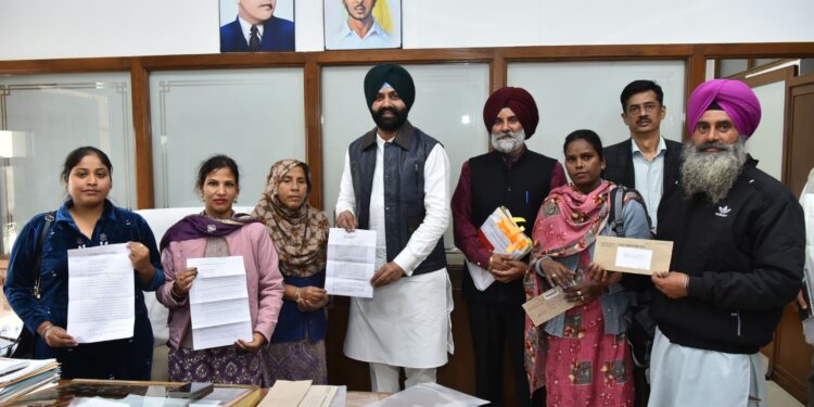 Transport Minister Laljit Singh Bhullar hands over appointment letters to 17 newly-appointed employees