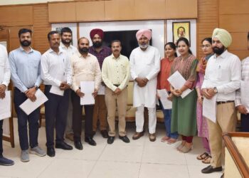 FINANCE MINISTER HARPAL SINGH CHEEMA HANDS OVER APPOINTMENT LETTERS TO 11 NEWLY APPOINTED SECTION OFFICERS