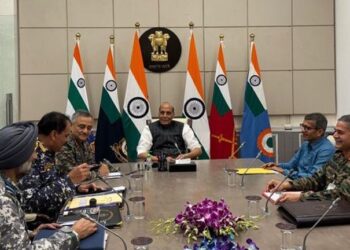 Rajnath Singh conducts a review of the security landscape.