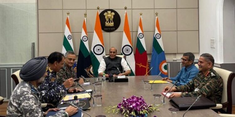 Rajnath Singh conducts a review of the security landscape.