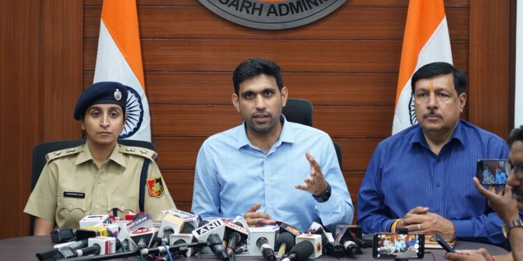 Chandigarh Media briefing DC and SSP ; Apprise the public of current situation & preparedness measures in Chandigarh