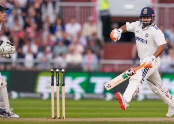 England currently holds a slight advantage in the Manchester Test.