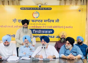 DSGMC President review preparations for the 350th Shaheedi Diwas of Sri Guru Tegh Bahadur Sahib Ji