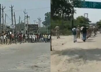 मेवात के नूंह में विश्व हिंदू परिषद के काफिले पर पथराव