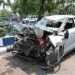 कैमरे में कैद: जीटी रोड पर पंकज त्रिपाठी के साले की कार का एक्सीडेंट