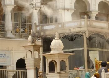 बढ़ते पारे के स्तर के साथ, अमृतसर के स्वर्ण मंदिर में आगंतुकों की संख्या 50% कम होकर 50,000 हो गई है।
