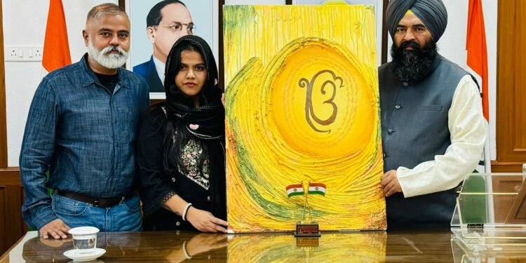 डिप्टी स्पीकर जय कृष्ण सिंह रौड़ी द्वारा प्रतिभाशाली चित्रकार का सम्मान