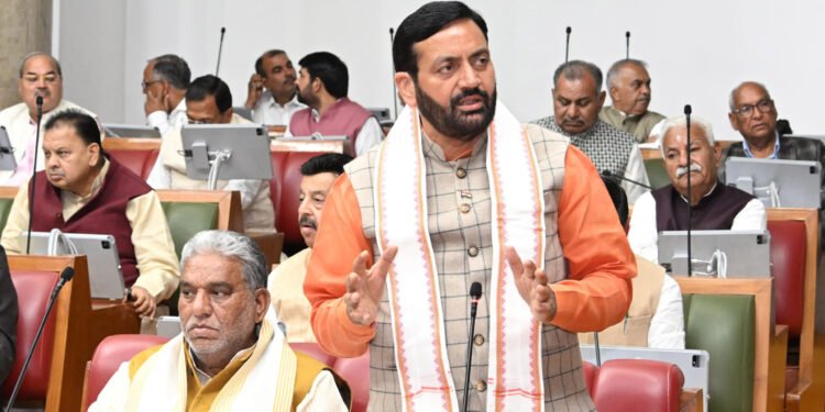 हरियाणा के मुख्यमंत्री नायब सिंह सैनी ने चंडीगढ़ में विधानसभा बजट सत्र के दौरान सदन को सम्बोधित किया