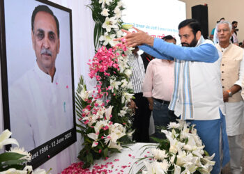 मुख्यमंत्री नायब सिंह सैनी ने गुजरात के पूर्व मुख्यमंत्री विजय रूपाणी के निधन पर व्यक्त की शोक संवेदना