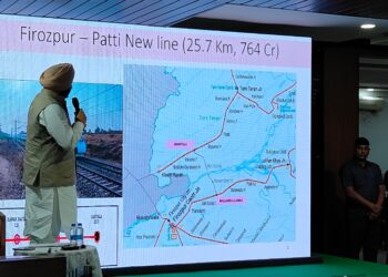 रेल मंत्रालय ने फिरोजपुर–पट्टी रेल लिंक परियोजना (25.72 कि.मी.) को मंज़ूरी दी : रवनीत सिंह बिट्टू, केंद्रीय रेल राज्य मंत्री