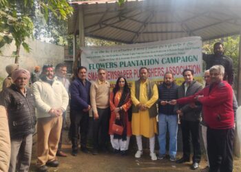 स्मॉल न्यूजपेपर पब्लिशर्स एसोसिएशन ने फूलों के बूटे लगाकर चार साहिबजादों को दी श्रद्धांजलि