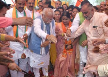 ਹਰਿਆਣਾ ਦੇ CM ਨੇ ਭਾਜਪਾ ਦਫ਼ਤਰ ਦਾ ਉਦਘਾਟਨ ਕੀਤਾ