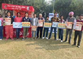 ਸਵੀਪ ਟੀਮ ਨੇ ਟੈਕ ਫੈਸਟ ਦੌਰਾਨ ਵੋਟਰ ਜਾਗਰੂਕਤਾ ਕੈਂਪ ਲਗਾਇਆ
