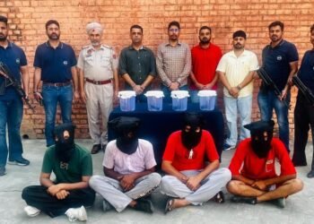 ਪੰਜਾਬ ਪੁਲਿਸ ਵੱਲੋਂ ਜੱਸਾ ਬੁਰਜ ਗੈਂਗ ਦਾ ਪਰਦਾਫਾਸ਼ ਕਰਕੇ ਡਕੈਤੀ ਦੀ ਕੋਸ਼ਿਸ਼ ਨਾਕਾਮ; ਸਰਗਨੇ ਸਮੇਤ 4 ਗ੍ਰਿਫ਼ਤਾਰ, 4 ਪਿਸਤੌਲਾਂ ਬਰਾਮਦ