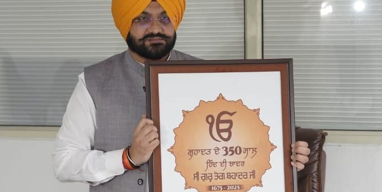 ਸ੍ਰੀ ਗੁਰੂ ਤੇਗ਼ ਬਹਾਦਰ ਜੀ ਦਾ 350ਵਾਂ ਸ਼ਹੀਦੀ ਦਿਹਾੜਾ: ਕੁੱਲ 1563 ਕਿਲੋਮੀਟਰ ਦੀ ਦੂਰੀ ਤੈਅ ਕਰਨਗੇ ਚਾਰ ਨਗਰ ਕੀਰਤਨ: ਤਰੁਨਪ੍ਰੀਤ ਸਿੰਘ ਸੌਂਦ