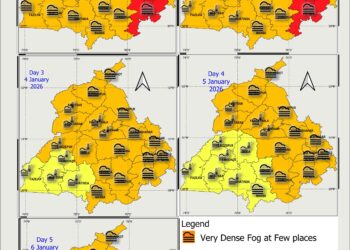 ਮੌਸਮ ਵਿਭਾਗ ਵੱਲੋਂ ਪੰਜਾਬ ‘ਚ Red Alert ਜਾਰੀ